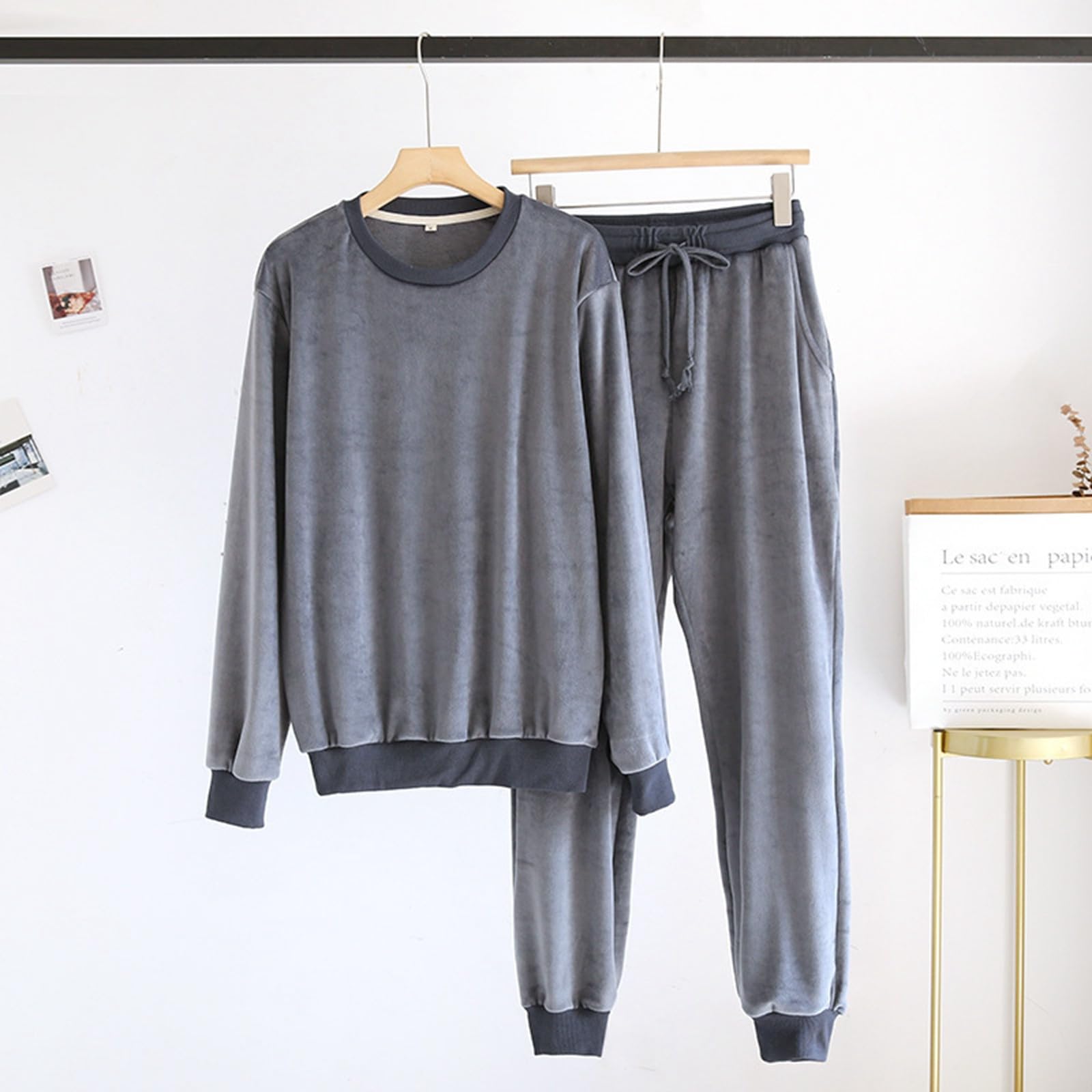 Conjunto genérico para hombre de 2 piezas de algodón, camiseta de manga corta, pantalones cortos de deporte, cuello redondo, verano, casual, transpirable, ligero, cómodo, ocio, vacaciones, playa