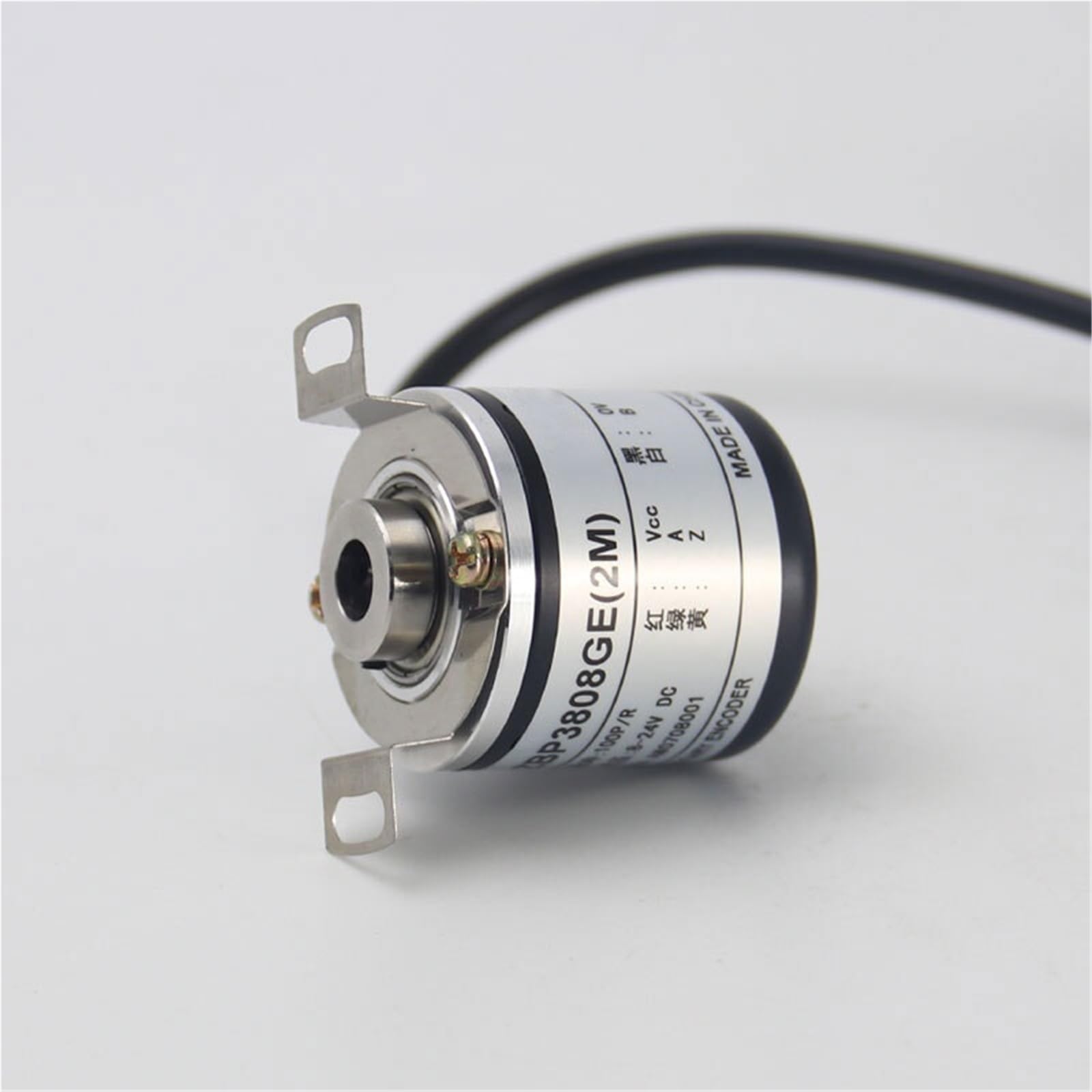 Codificador rotatorio Incremental de 38mm, interruptor óptico fotoeléctrico de eje medio hueco de 8mm, Codificador rotatorio 5-24VDC E40H8