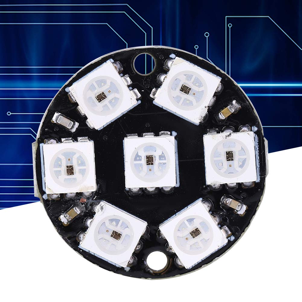 10 Pièces Pilote de LED, Lumière de Couleur Ronde Intégrée Ws2812b Anneau 5050 WS2812 Carte de Développement 7 Bits Cjmcu Bit WS2812 RGB