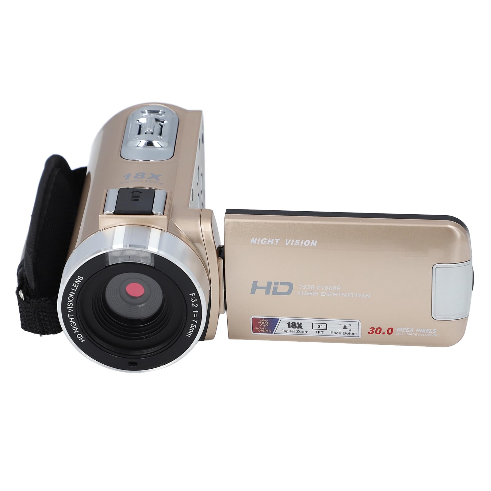 Digital Camera Recorder Full HD 1080P 30MP LCD Screen Rotating up to 3.0" and 270° 18x Digital Zoom Night Vision Camcorder-image-23
