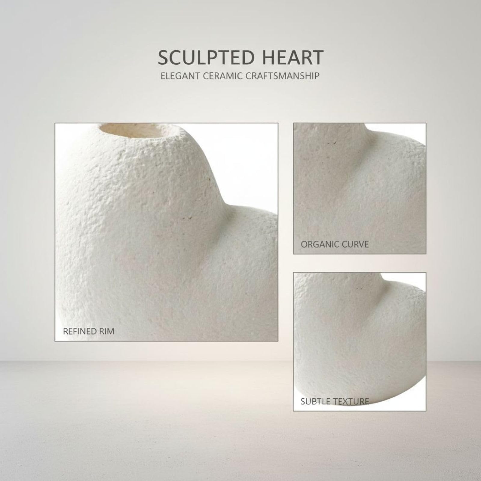 5 portacandele conici in ceramica, a forma di cuore bianco opaco, per festival, San Valentino, decorazione da tavolo per matrimoni, 8 x 7 cm