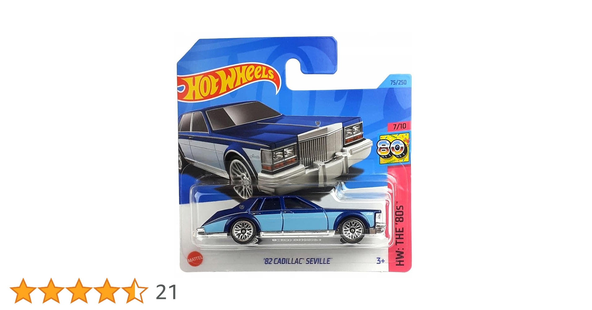 Hot Wheels 82 Cadillac Seville Hw The 80s Ages 3 and Up (Blue