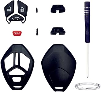 Key Fob Shell Replacement for Mitsubishi Eclipse 2006-2012 Endeavor 2006-2011 Galant 2006-2012 Lancer Outlander 2007-2013 4 Button Car Keyless Entry Remote Control Key Fob Case Cover (4 Button 1 Pcs)