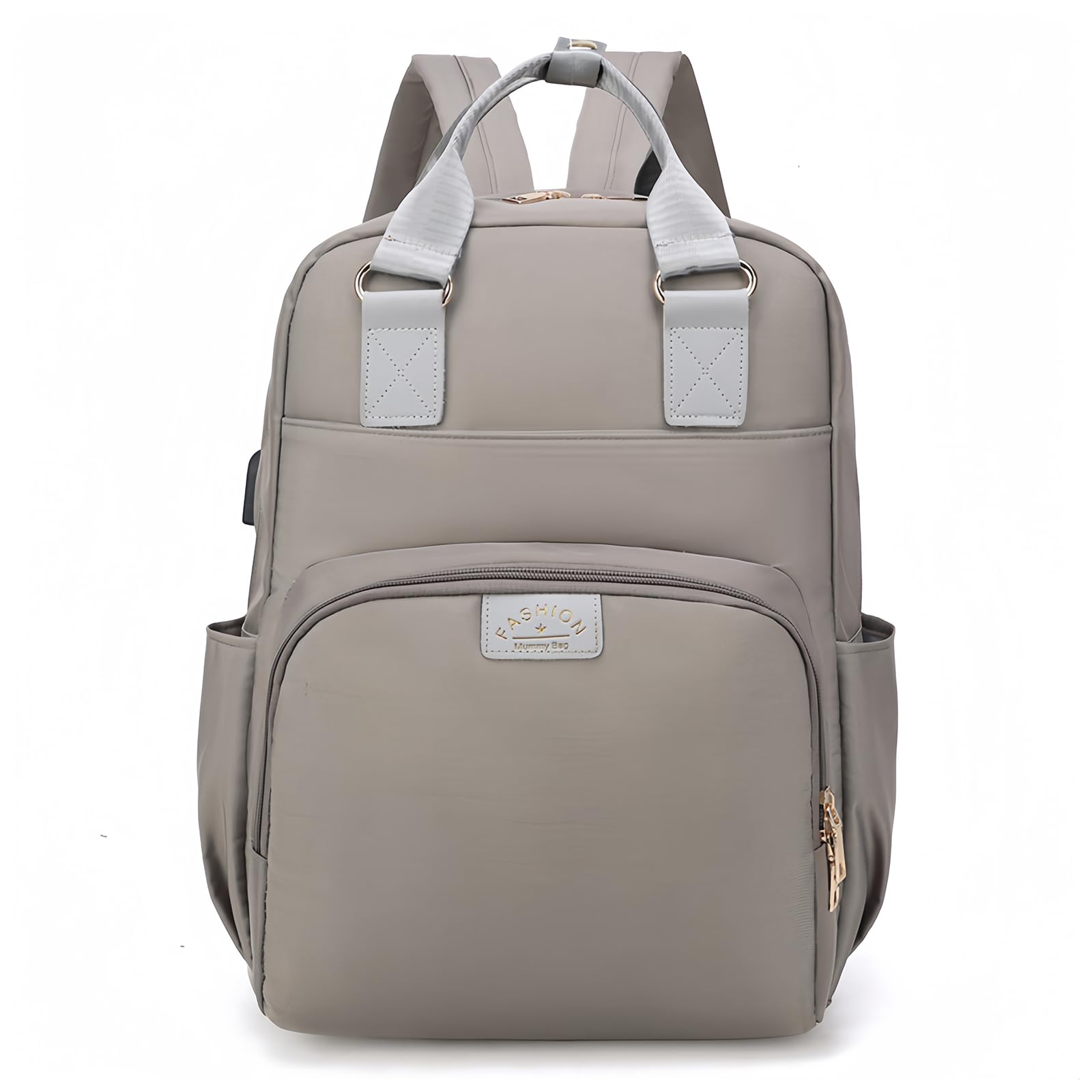 Granvoo Mochila Pañalera Bebés, Bolsos Cambiadores de Gran Capacidad, Mochila porta Pañales Impermeable con Correas de Cochecito, Bolsillo Aislante, Bolsa de Pañales para Mamá y Papá