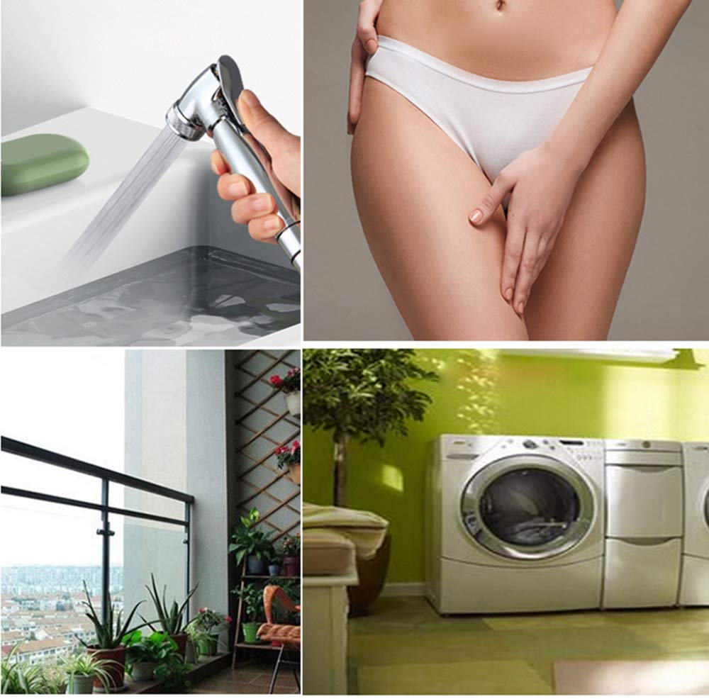 Spruzzatore per bidet con doccetta singola in ottone freddo, portatile, per doccia, doccia, bidet, rubinetto per l'igiene personale, nero (cromato