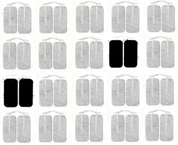 Acuzone Premium TENS Unit 40 PCS Electrodes 2"x4" Rectangular Electrode for TENS Massage
