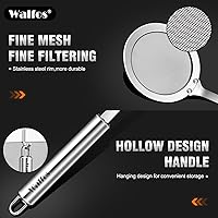 Vista 3 de Walfos Cuchara espumadera, colador de malla fina de acero inoxidable 304, filtro de aceite para espuma, colador de malla ultrafina perfecto