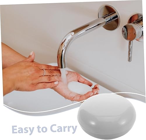 Miniatura 8 de soap Dish for Shower Pearlescent Soap Box Round Dish Container Plastic for Home Travel bar soap Holder