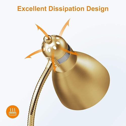 Miniatura 5 de LEPOWER Lámpara de pie, lámpara de pie de metal con cuello de cisne ajustable, base de metal pesado, lámpara de poste de lectura para oficina,