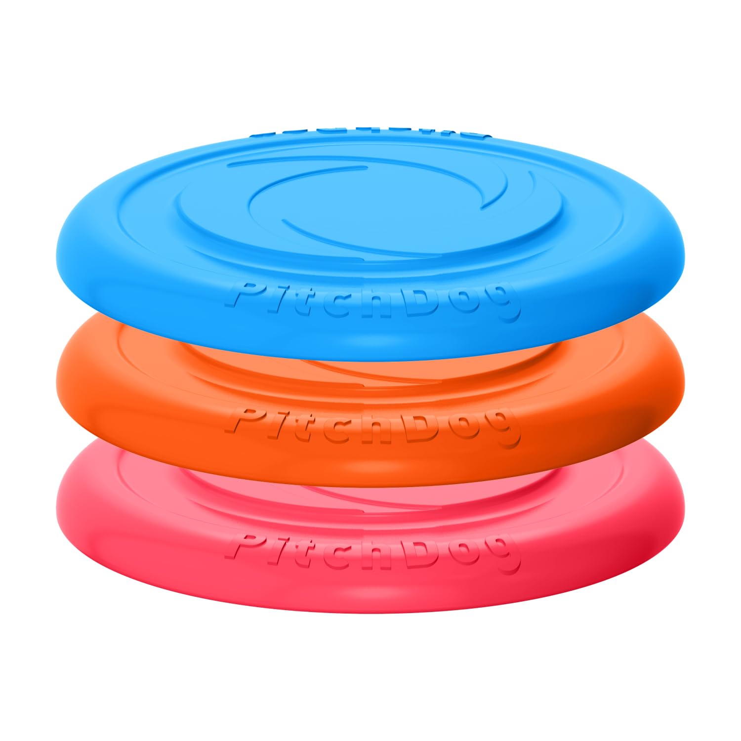 PillowPrim Disco para perros, Frisbee, juguete interactivo al aire libre, suave, goma natural, flotante, entrenamiento para perros, juguete de entrenamiento para perros, color naranja, 24 cm