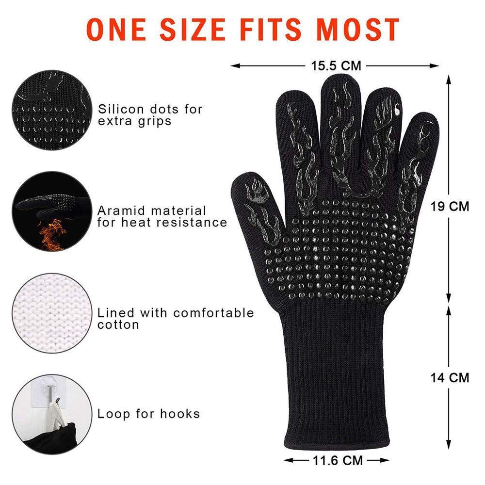 Gants De Four Antidérapants Premium Jusqu'à 240°C - Silicone Résistant Chaleur Pour Cuisine, Barbecue Et Cuisson