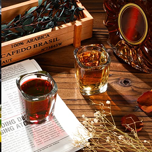 50 Pack 2.2 Ounce Shot Glasses Bulk Heavy Base Shot Glass Set Square Shot Glasses Clear Shot Glasses For Vodka Whiskey Wine Beer Espressos Liquors Family Party #TOP3