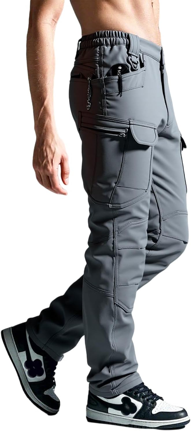 Men's Tactical Cargo Pants, Waterproof Winter Work Pants, Men's Winter Trousers ,Winter Tactical Style - Image 3