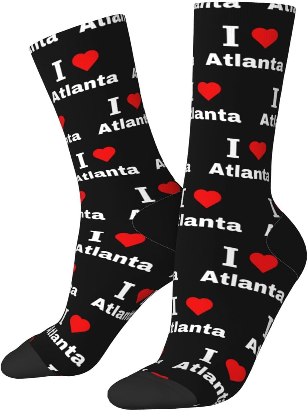I Love Atlanta Socks For Men Women Sport Crew Athletic Running Wicking Socks