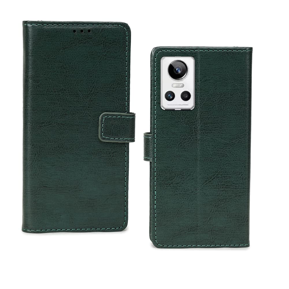 Inktree Realme GT Neo 3 Flip Case | Premium Leather Finish Flip Cover | with Card Pockets | Wallet Stand |Complete Protection Flip Cover for Realme GT Neo 3 - Vintage Green (B0B25PZKBB) Amazon Price History, Amazon Price Tracker