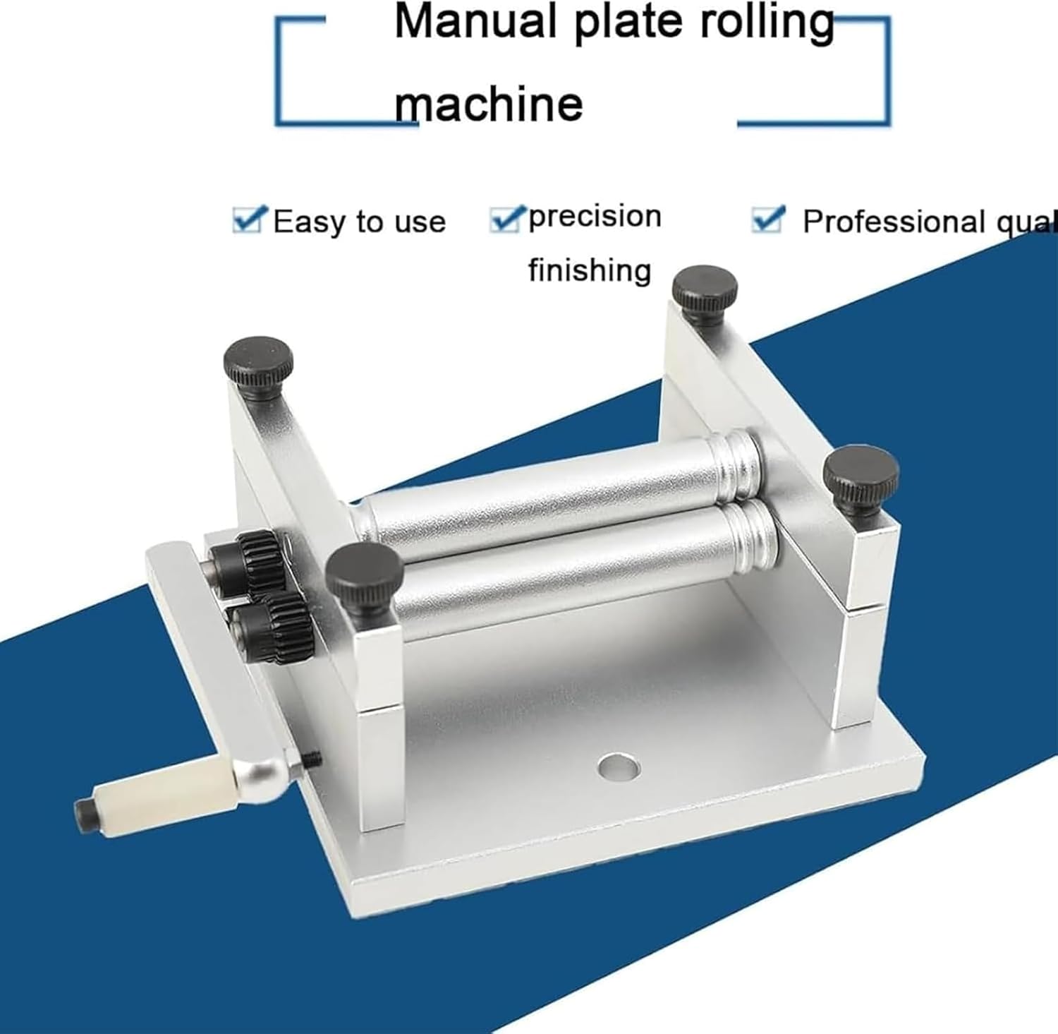 Metal Bending Machine, Manual Machine for Rolling Sheets and Soft Metal Tubes with Adjustable Rollers~/