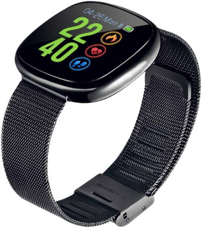 JEISO Touch Screen Smart Watch Waterproof Super Long Time Standby Sport Bracelet with GPS Bluetooth and Heart Rate Monitor Compatible with Android and iOS Phones (Black)