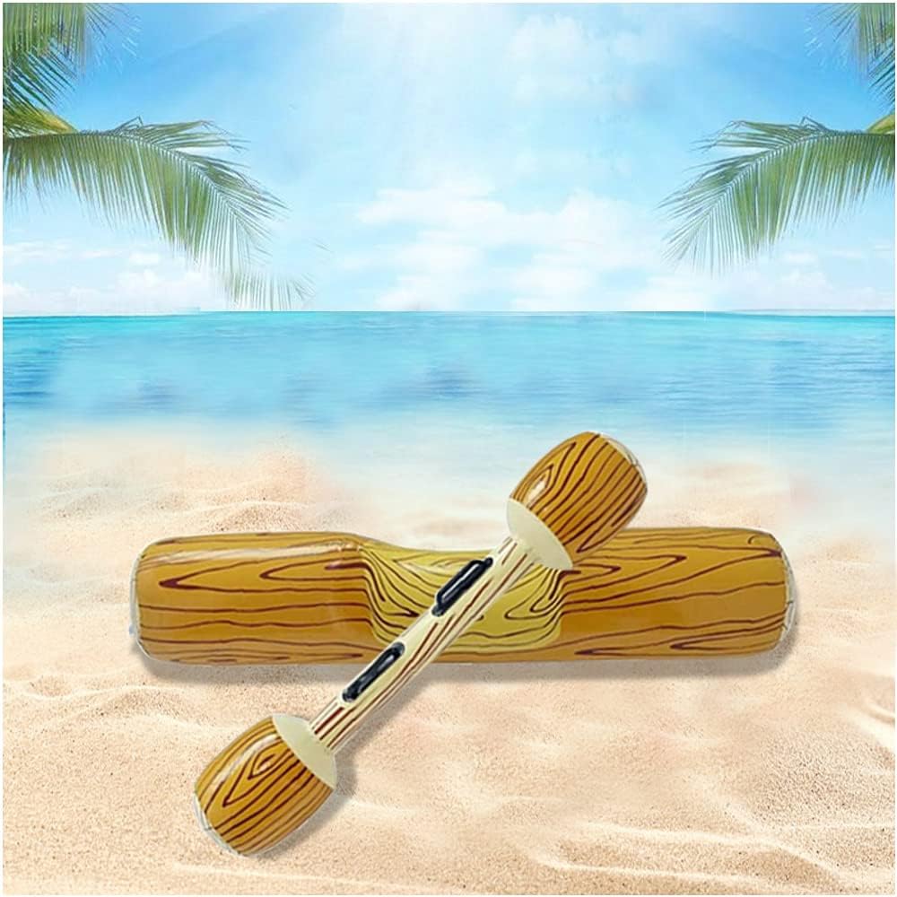 DEEPOW Inflatable Swimming Row, Pool Float Battle Log Rafts Row Pool ...