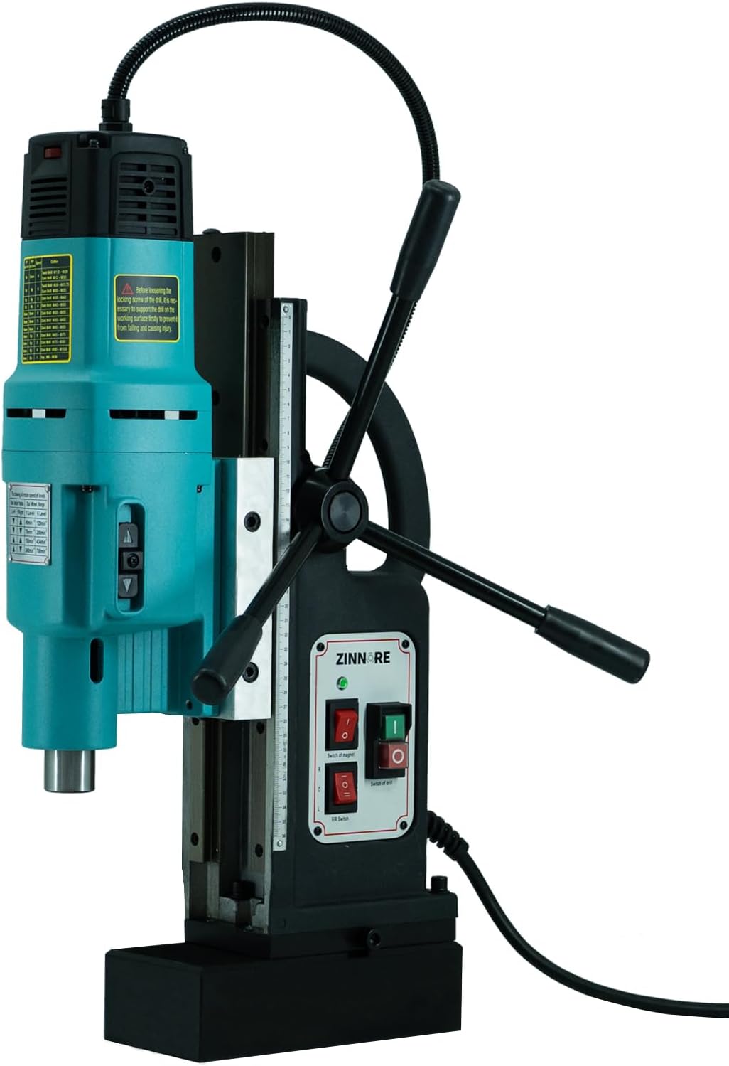 Magnetic Drill, 2000W High-power Mag Drill Press, 4047 lbf Mag Force, Variable Speed, Multifunctional Portable Electric Magnetic Drilling Machine