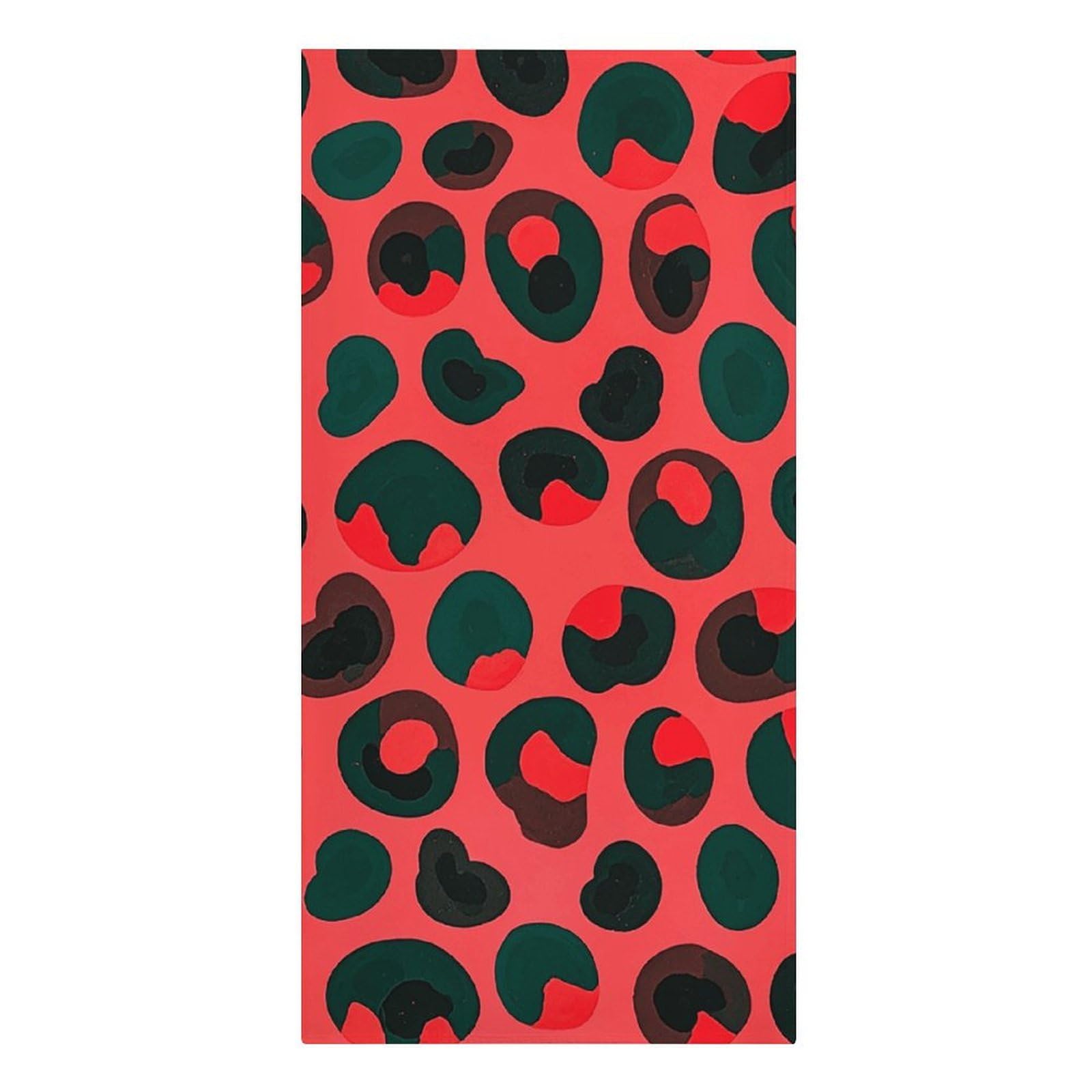asbwuo Red Leopard Pattern Beach Towels Extra Large Quick Dry Absorbent