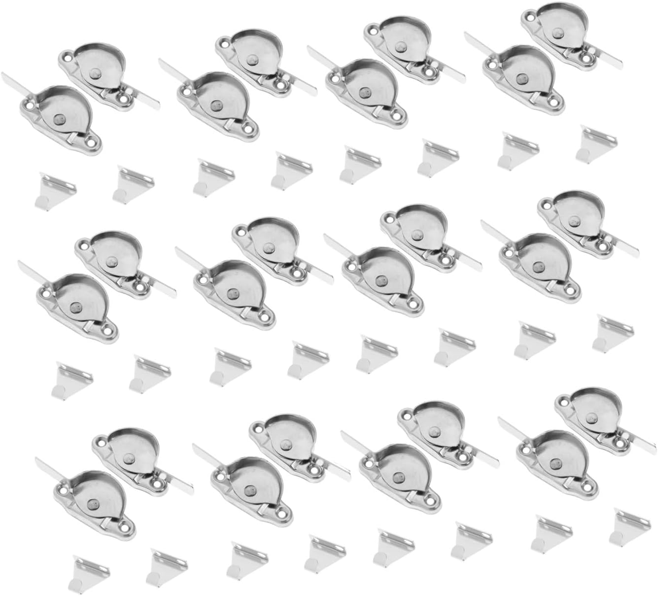 12sets Stainless Steel Crescent Lock Window Buckle Lock Home Security for