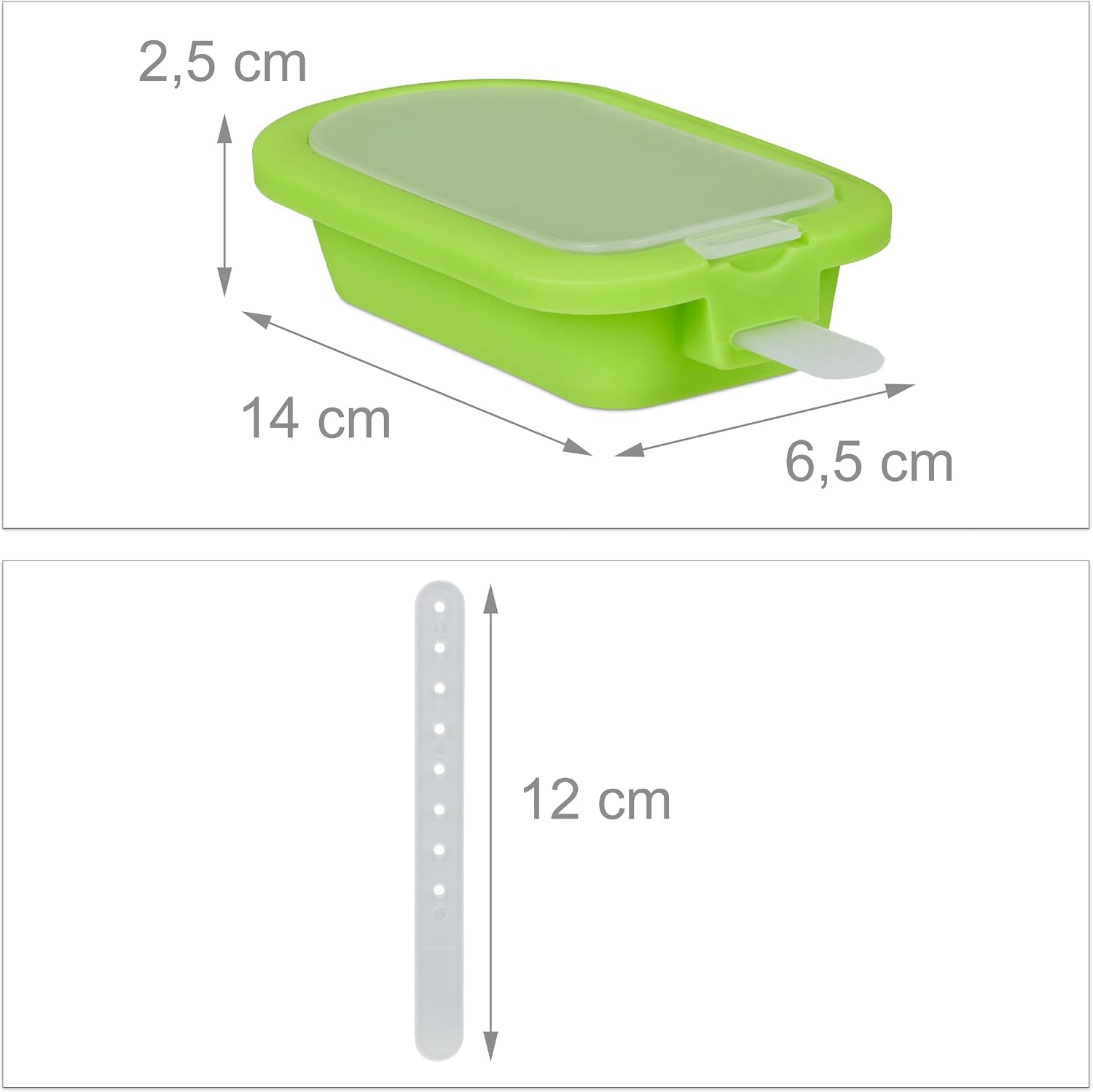 Relaxdays Ice Moulds Set of 6 Silicone Moulds for Ice Lolly Moulds, BPA-Free, Ice Lolly Moulds, Water Ice Moulds, Green/Blue/Pink
