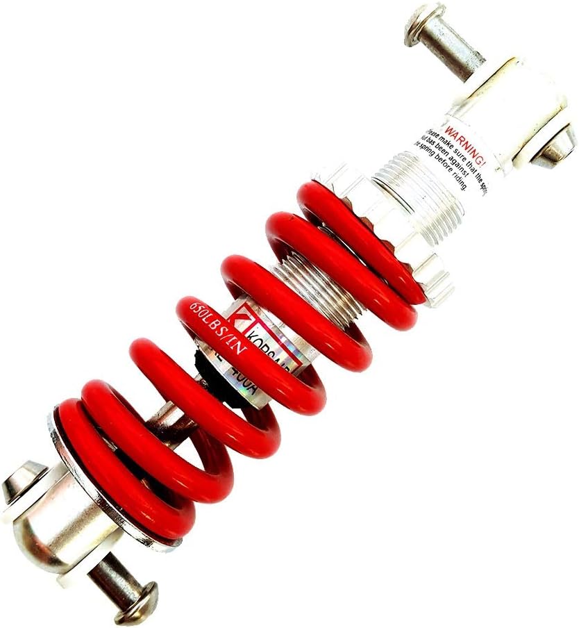 Mountain Bike Shock Absorber, Bike Rear Shock Absorber Rear Suspension Cycling Accessories Home Damping Bicycle Spring Riding Alloy Outdoor Mountain 82(Red,125mm)