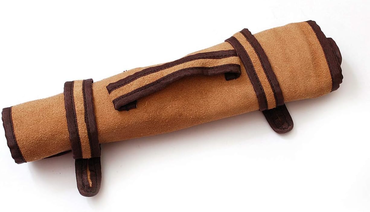 Randy,Custom Made Damascus Steel Kitchen/Chef's knife Set with Leather Roll Bag, Ultra Sharp, High Carbon Stainless Steel Damascus Pattern, DR-1061-B-6.