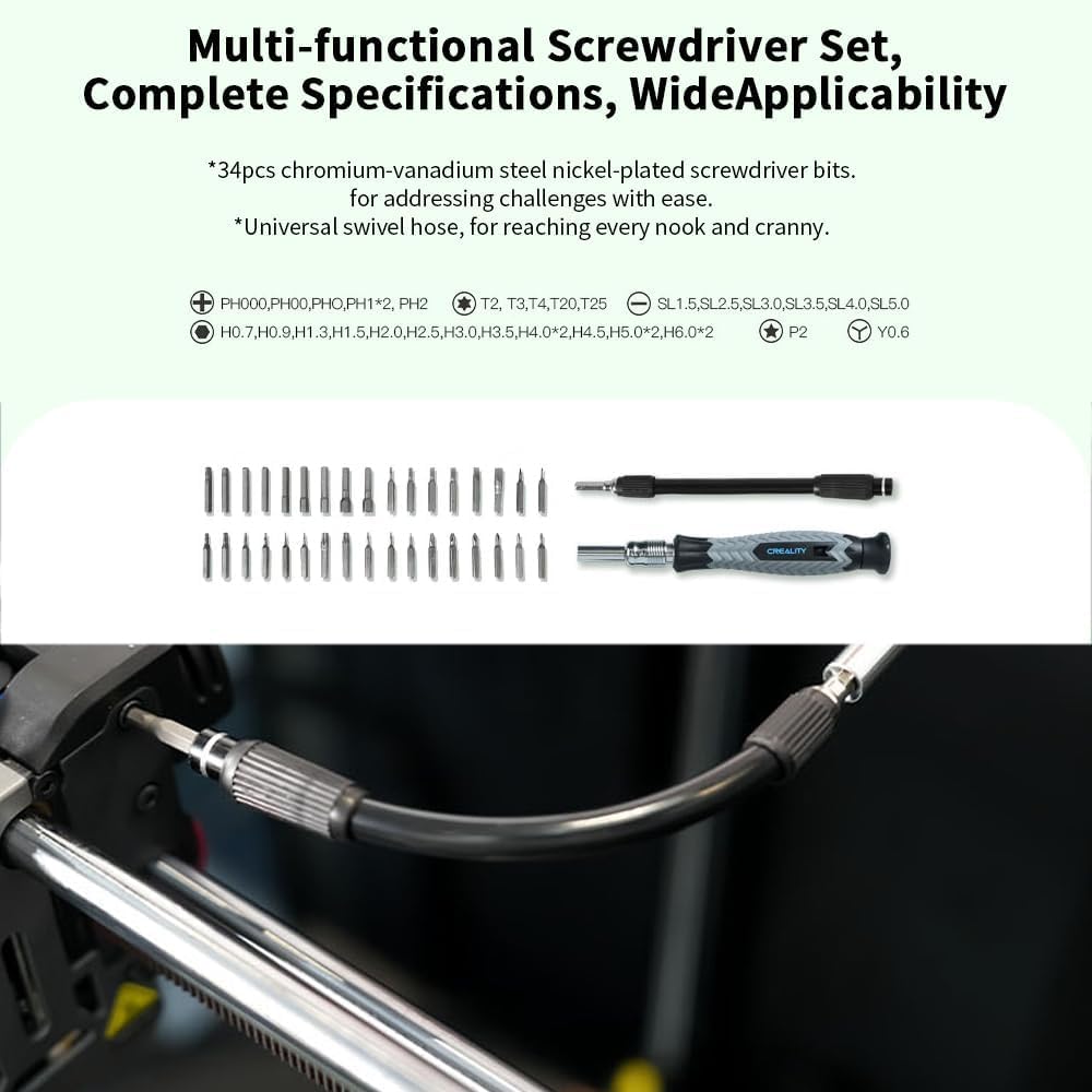 Creality Officiel Kit d'outils pour imprimante 3D, Kit d'outils pour imprimante 3D, 74 pièces Kit d'outils pour imprimante 3D avec sac de rangement pour accessoires d'imprimante 3D