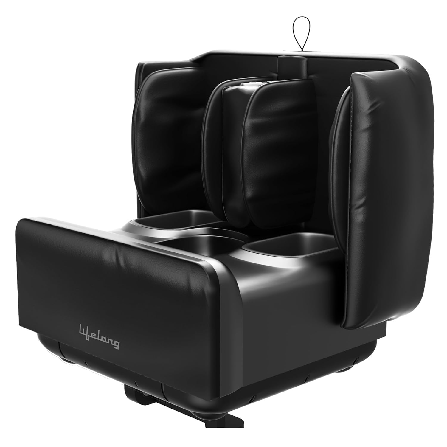 Lifelong 2 in 1 Foot & Leg Massager Machine & Foldable Ottoman Rest for Home - Pain Relief Massage for Legs - Heat + Rolling, Kneading, Shiatsu, Vibration & Air Compression | Ideal for Feet, Ankle & Legs