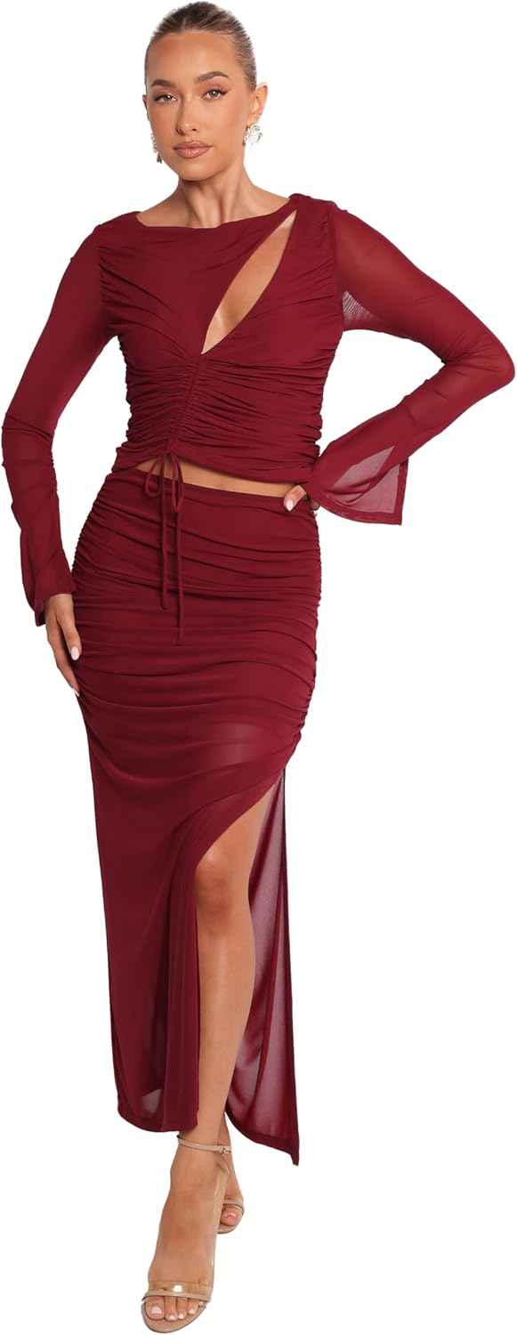 Petal & Pup Women's Solai-Skirt-Berry