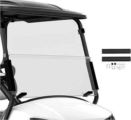 ECOTRIC Clear Windshield Compatible with 2004-UP Club Car Precedent/Tempo/Onward Gas