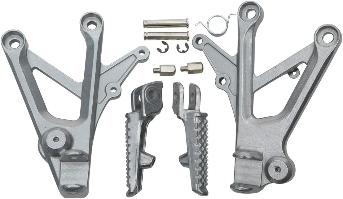 SLMOTO Front Footrest Foot Pegs Bracket Fit for Honda CBR600F4 I 01-06 CBR600 F4 99-00 Honda CBR600 F4 1999-2000 CBR600F4i 2001-2006