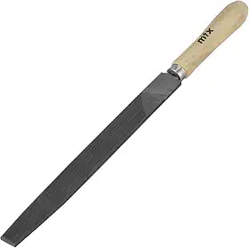 MTX Lima Chata 250 Mm Com Cabo De Madeira – Aço Carbono De Alta Qualidade, Corte Cruzado Duplo Nº 2 Para Desbaste E Acabamento, Ferramenta Profissional Para Metal, Madeira E Precisão