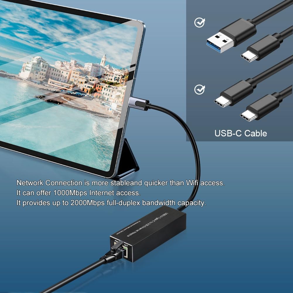 Gigabit USB-C vers Carte Réseau USB3.0 Type-C vers 100/1000Base-X