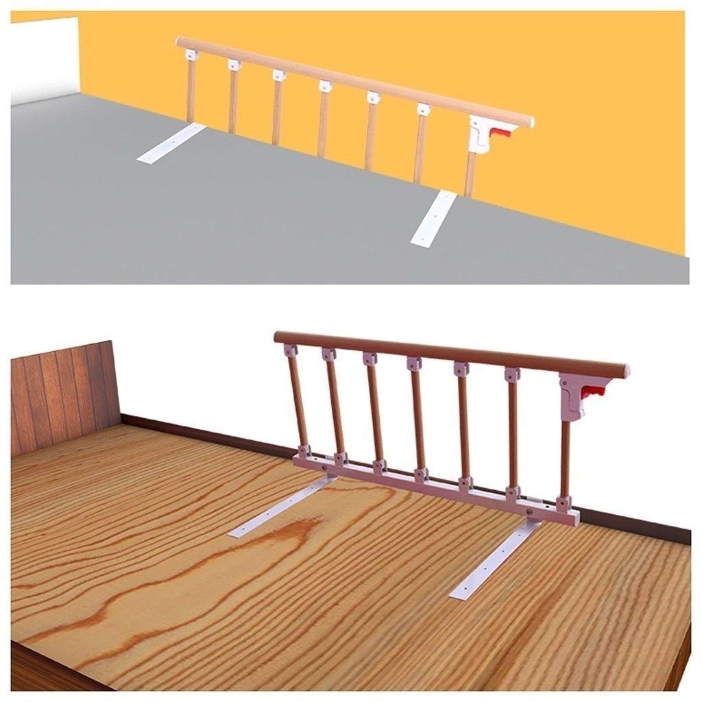 Barandilla Lateral para Cama de Ancianos Barandilla de Cama de Asistencia para Ancianos Barandilla Lateral para Cama de Adultos y niños con discapacidad Seguridad Plegable de Metal