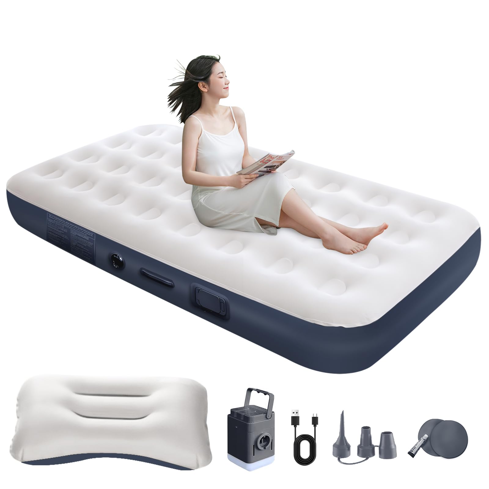 Amazon.co.jp: エアーベッド 電動 ポンプ内蔵 シングルサイズ 電動 
