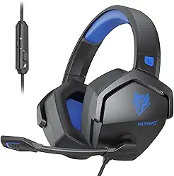 NUBWO N16 Fones de ouvido para jogos - Fones de ouvido com microfone, som estéreo, fio com conector de áudio de 3,5 mm - Design Confortável para Xbox, PS5, PS4, PC, Switch 2, Mac