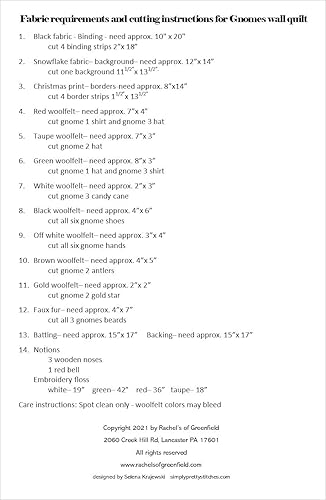 Miniatura 2 de Rachel's Of Greenfield KIT de edredón de pared de gnomos