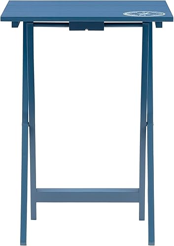 Miniatura 10 de Linon SAMM - Juego de mesa de Trey azul marino con acento de brújula que incluye cuatro mesas y soporte