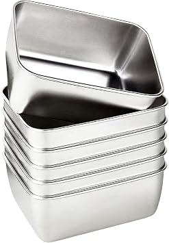 Stainless Steel Food Storage Containers with Lids - 6 Piece Reusable Kitchen Set,Stackable Freezer,Dishwasher,Oven-Safe Containers for Meal Prep