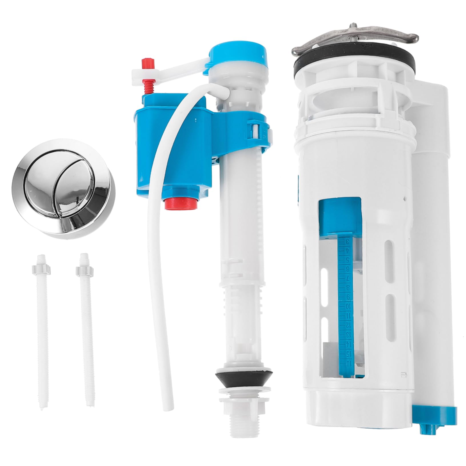 Generic 2 Sets Toilet Inlet and Outlet Valve Toilet Flusher Replacement Kit Drainage-valve Toilet Tank Parts Toilet Flush Valves Toilet Inlet-valve Dual Flush Water Tank Drain Valve Pp