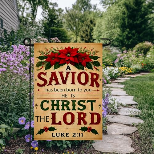 Image of BlissYard Christmas Christian Faith Garden Flag 12x18 Inch Polyester