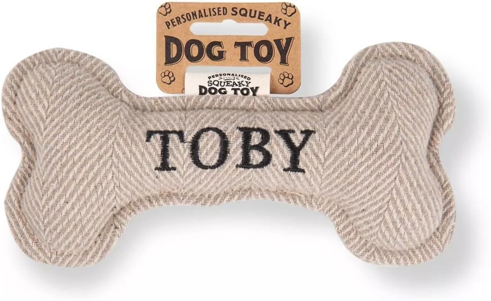 History & Heraldry Squeaky Bone Toy [Names L – Z] Toby