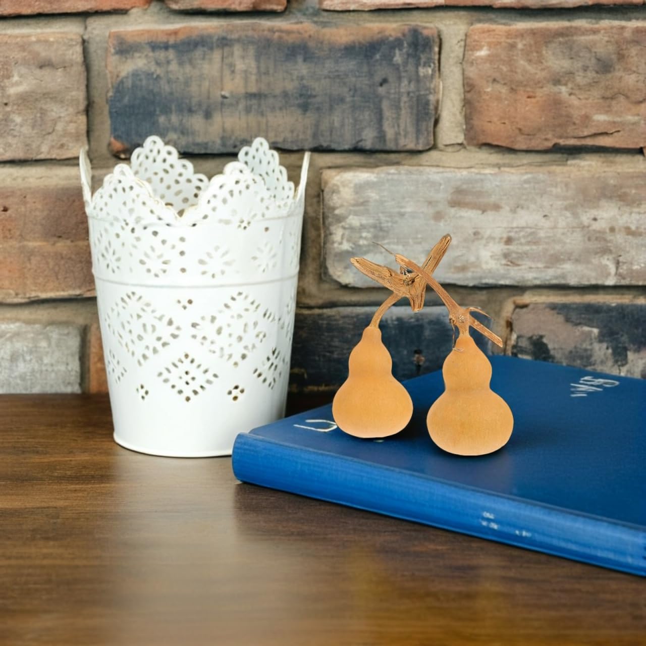 NUOBESTY 30 piezas de mini calabaza Hulu decoración del hogar adorno petaca canasta de relleno de accesorios de fotografía Wu Calabash natural calabaza de escritorio manualidades hogar calabaza
