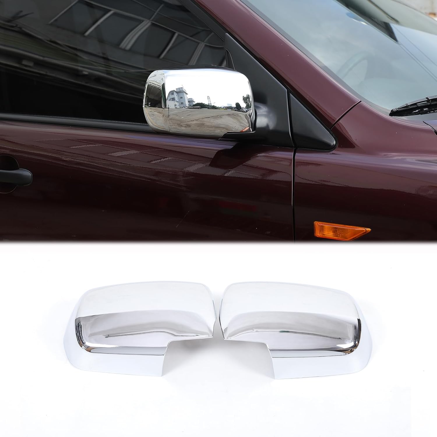 Side Door Rear View Mirror Cap Cover Trim Compatible with Honda Pilot 2003 2004 2005 2006 2007 2008 Accessories, ABS Exterior Mirror Covers Side Mirror Caps Accessories (Silver)