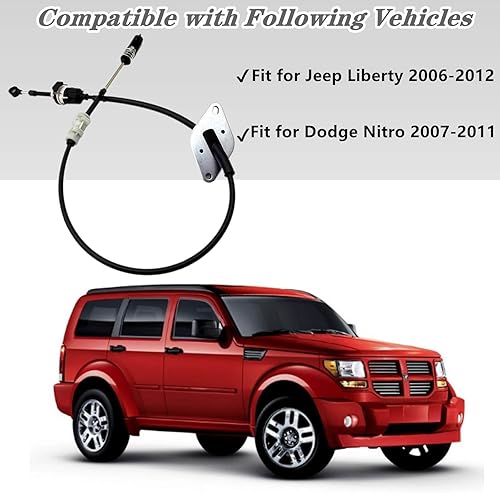 Miniatura 3 de Cable de control de cambio de transmisión automática, cable de control de cambio compatible con Jeep Liberty (2006-2012)  Dodge Nitro (2007-2011),