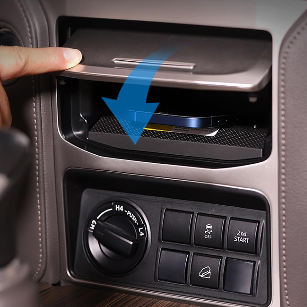 Chargeur sans fil de voiture 15W adapté for Toyota Prado 2010 – 2020, tapis de Charge, support de téléphone à Charge rapide, accessoires d'intérieur à montage Mobile