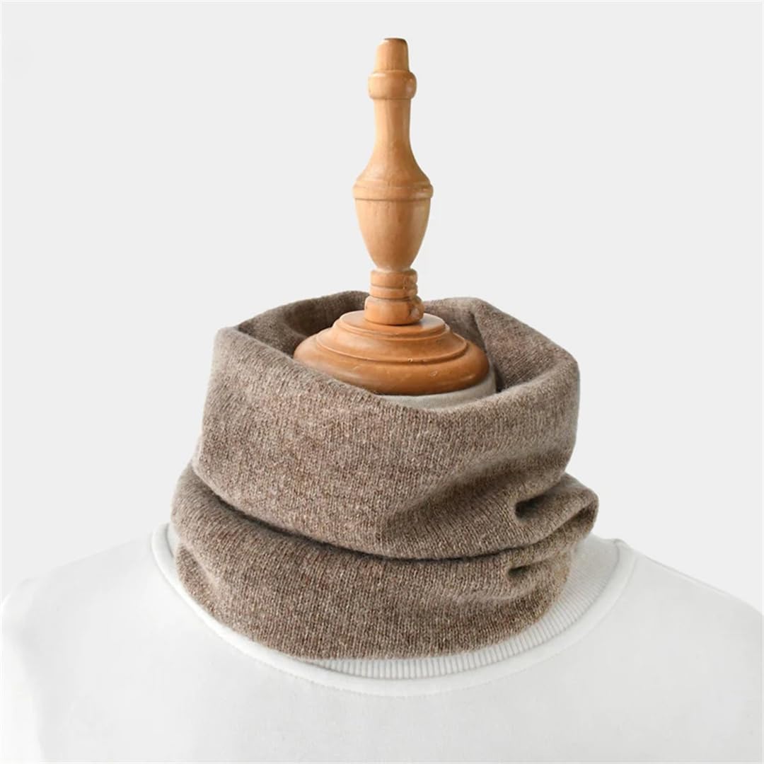 Lmtossey Sciarpa in cashmere da donna tinta unita invernale calda lavorata a maglia sciarpe sottili unisex uomo foulard lana collo sciarpe anello