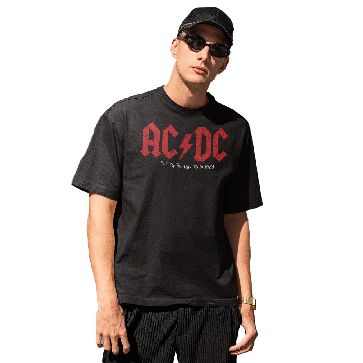 AC/DC Fly Tour, MEACDCRTS037, Black, Size M, Black, M